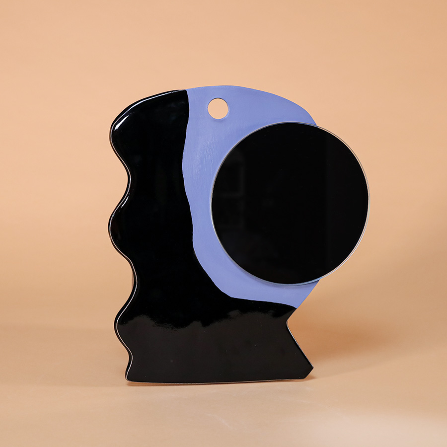 mirror sculpture ceramics iaai blue black handmade in berlin cool machine store (5)